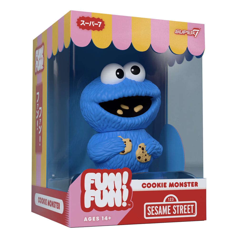 Sesame Street Figura Soft Vinyl FUN! FUN! Wave 02 Cookie Monster 13 cm