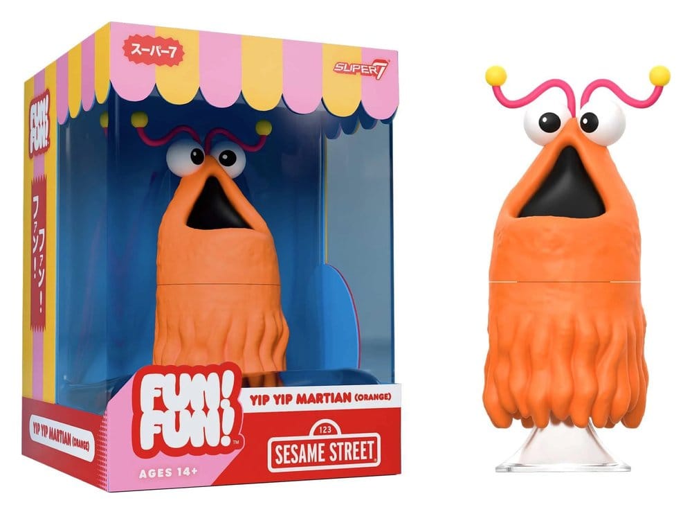 Barrio Sésamo Figura Soft Vinyl Fun! Fun! Yip Yip Martian (Orange) 18 cm