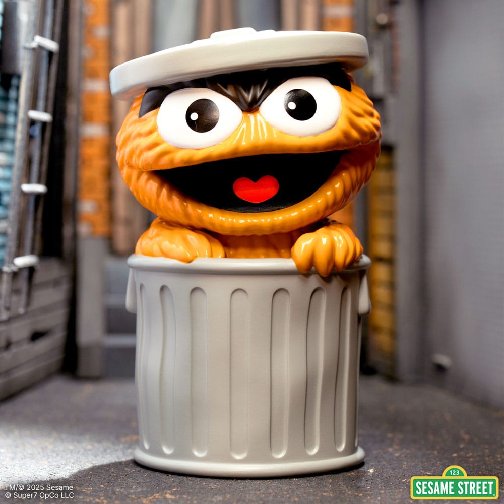Sesame Street Figura Soft Vinyl FUN! FUN! Oscar the Grouch (Orange) 13 cm