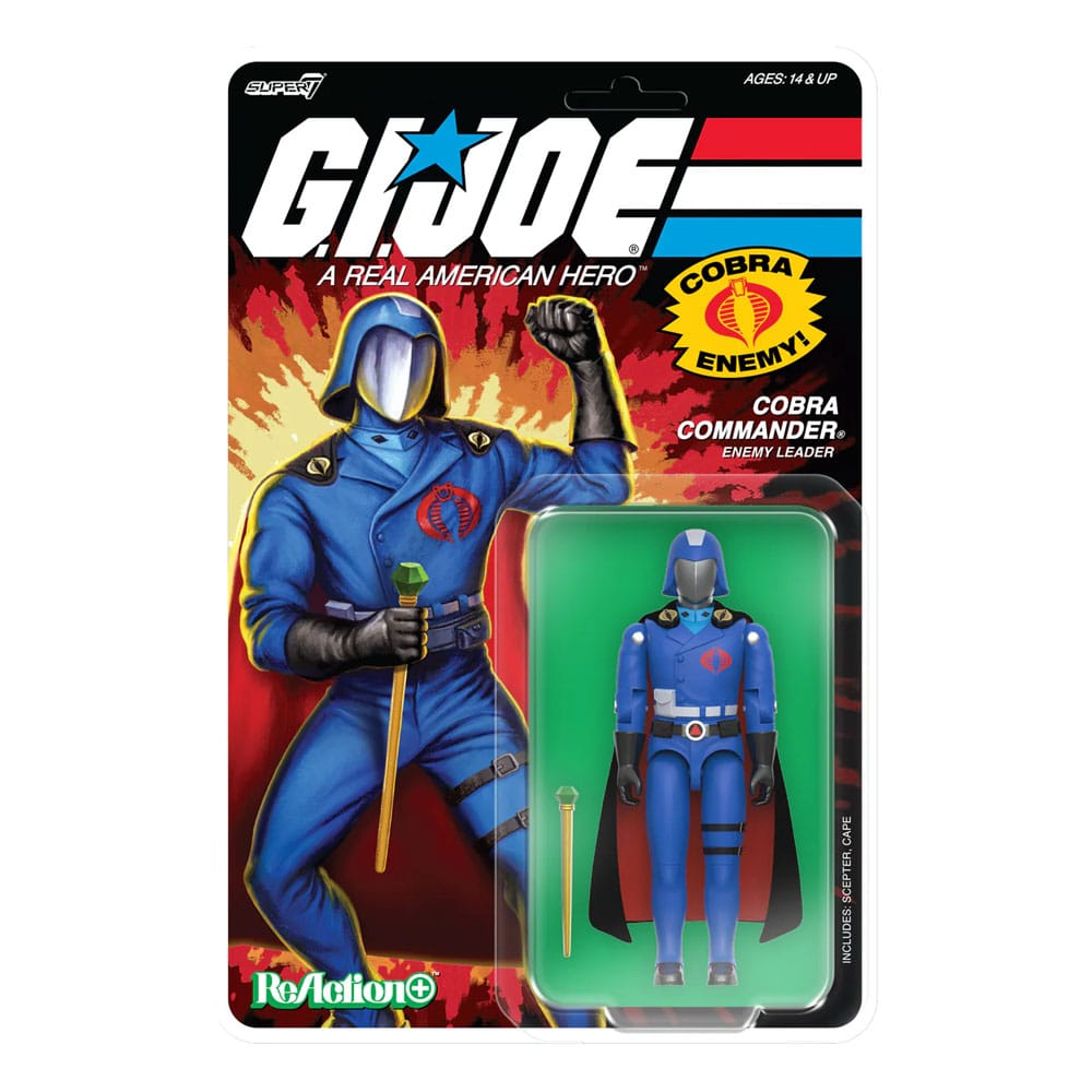 GI Joe Figura ReAction+ Wave 06 Cobra Commander (Movie, Black Cape) 10 cm - Z POP Toys