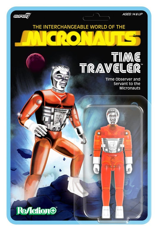 Micronauts ReAction+ Figura Wave 04 Time Traveler (Translucent Orange)