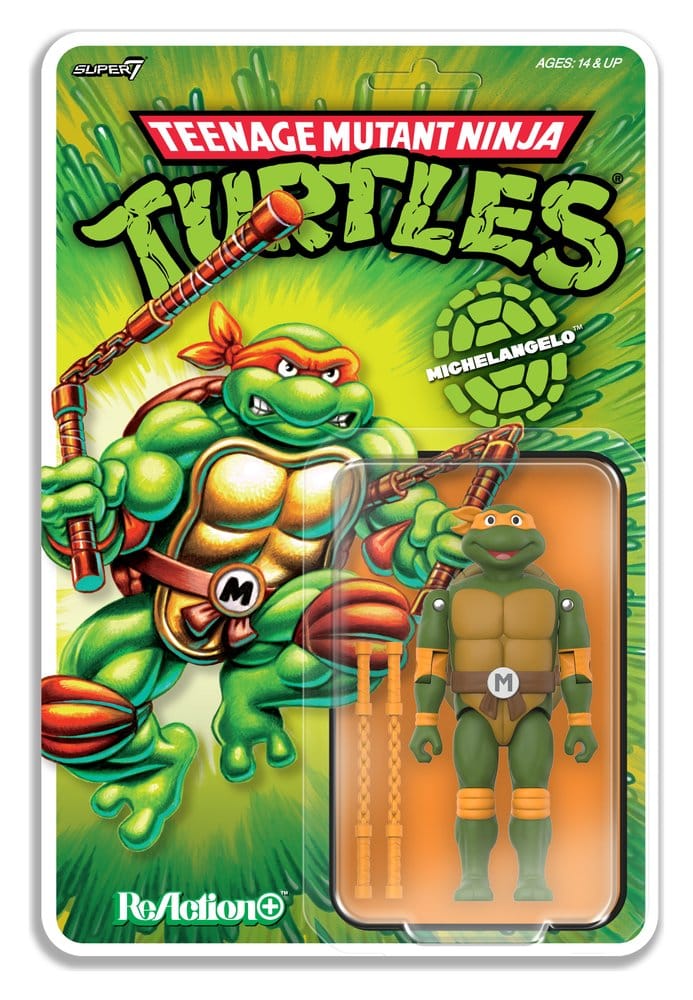 Teenage Mutant Ninja Turtles ReAction+ Figura Wave 02 Michelangelo