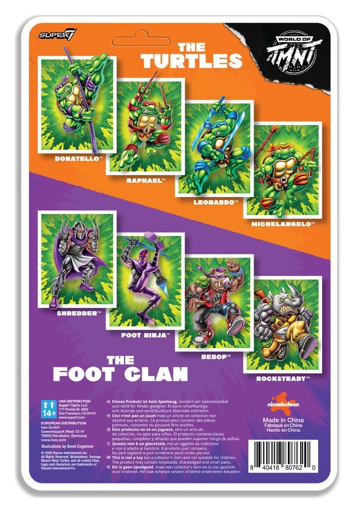Teenage Mutant Ninja Turtles ReAction+ Figura Wave 02 Bebop