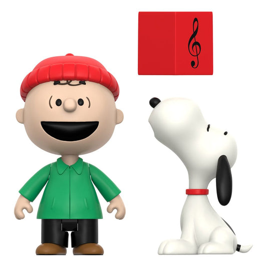 Peanuts pack de 2 Figuras ReAction Brown and Snoopy (Caroling) 10 cm - Z POP Toys