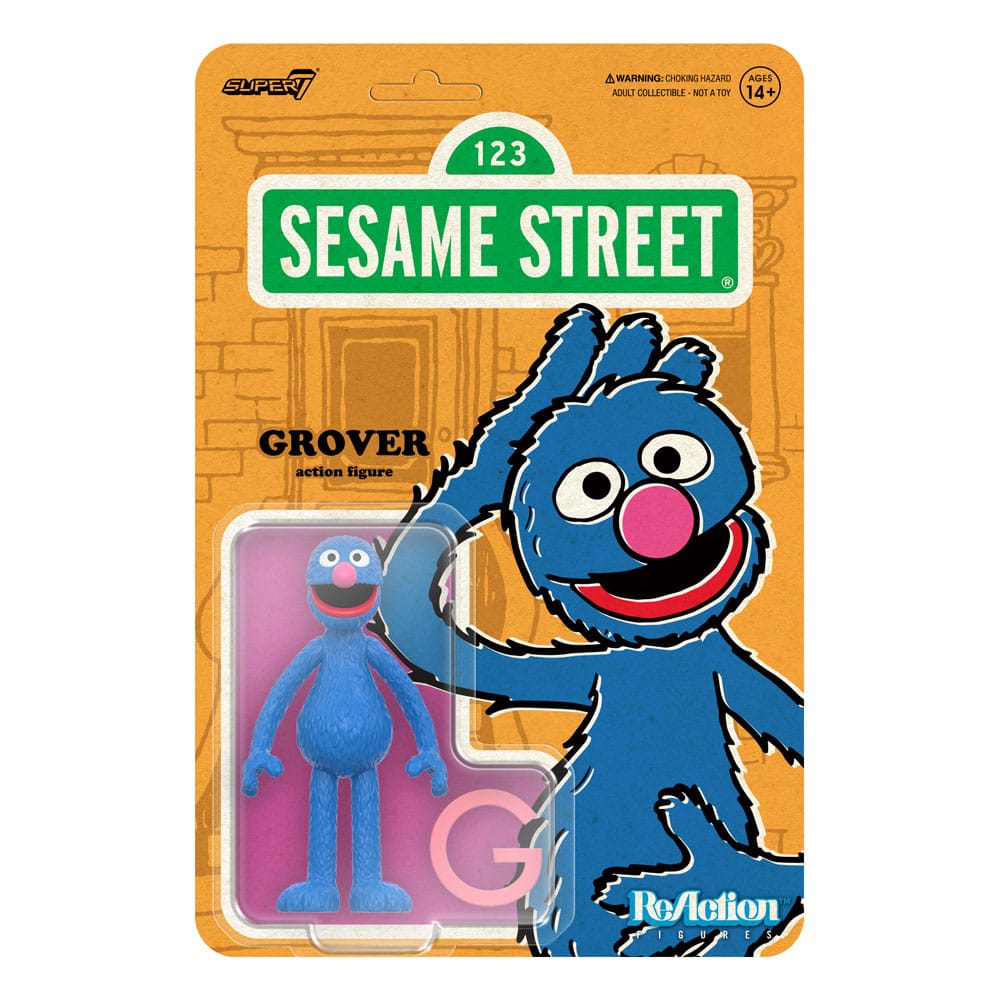 Sesame Street Figura ReAction Wave 05 Grover 10 cm - Z POP Toys