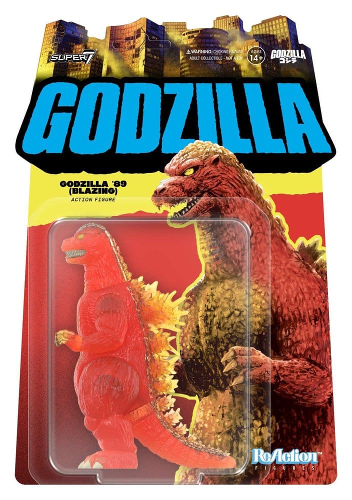 Godzilla Figuras ReAction Toho, Wave 09 - Godzilla - 1989 (Blazing) 10 cm