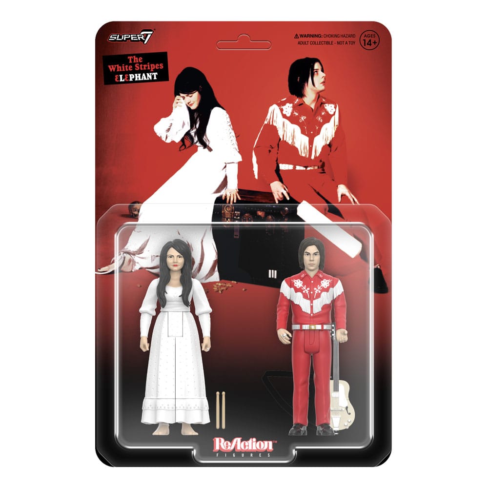 The White Stripes pack de 2 Figuras ReAction Wave 02 The White Stripes (Elephant) 10 cm - Z POP Toys