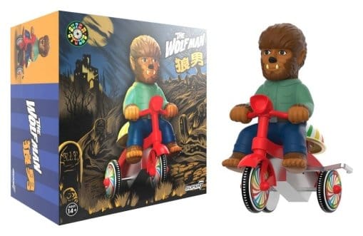 Universal Monsters Super Cycles Vehículo The Wolf Man (Brown w/ Red Trike)