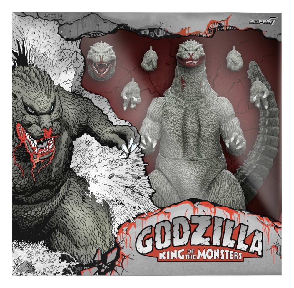 Godzilla (1989) Toho Ultimates Figura - Godzilla (Greyscale Comic Book - Thirsty for Blood) 24 cm
