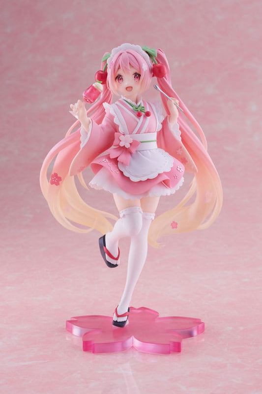 Hatsune Miku Estatua PVC Newley Written Sakura Miku Japanese Cafe Ver. Reissue 18 cm - Z POP Toys