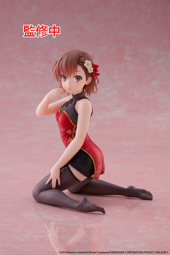 A Certain Scientific Railgun Estatua PVC Desktop Cute Figure Mikoto Misaka Chinese Dress Ver. 13 cm - Z POP Toys