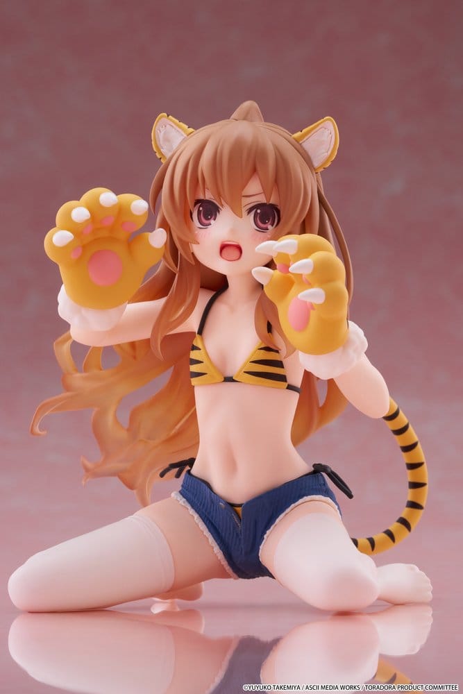 Toradora! Figura PVC Desktop Cute Taiga Aisaka (Tiger Costume Swimwear Ver.) 13 cm