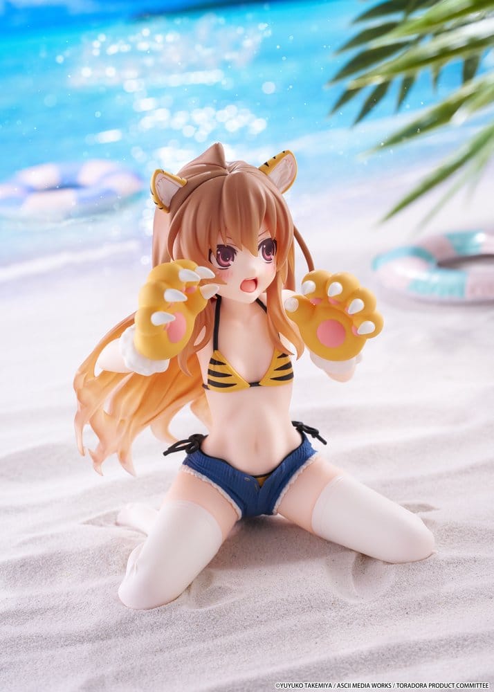 Toradora! Figura PVC Desktop Cute Taiga Aisaka (Tiger Costume Swimwear Ver.) 13 cm