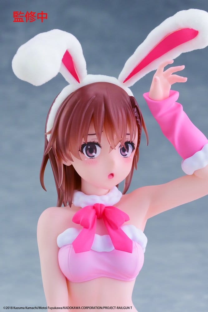 A Certain Scientific Railgun Figura PVC Moflock Mikoto Misaka (Fluffy Bunny Ver.) 13 cm