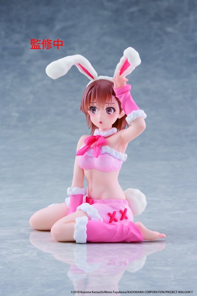 A Certain Scientific Railgun Figura PVC Moflock Mikoto Misaka (Fluffy Bunny Ver.) 13 cm