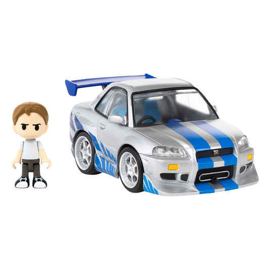 Fast & Furious vehículo con minifigura Q-Village Nissan Skyline GT-R (R34) 9 cm - Z POP Toys