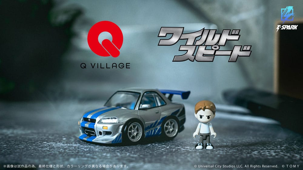 Fast & Furious vehículo con minifigura Q-Village Nissan Skyline GT-R (R34) 9 cm - Z POP Toys