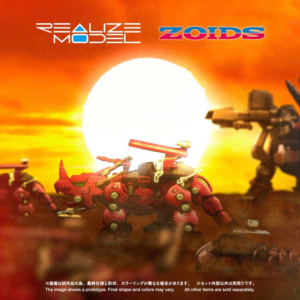 Zoids Maqueta Plastic Model Kit 1/100 RMZ-014 Red Horn Styracosaurus Type 22 cm - Z POP Toys