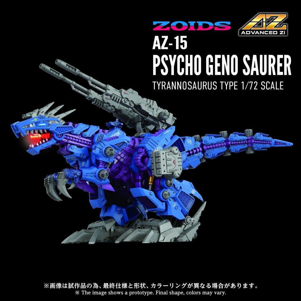 Zoids Maqueta Plastic Model Kit 1/72 AZ-15 Psycho Geno Saurer 32 cm