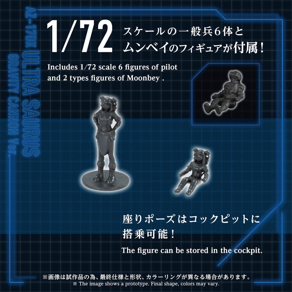 Zoids Maqueta Plastic Model Kit 1/72 AZ-17DX Ultra Saurus Gravity Cannon Deluxe Version 58 cm