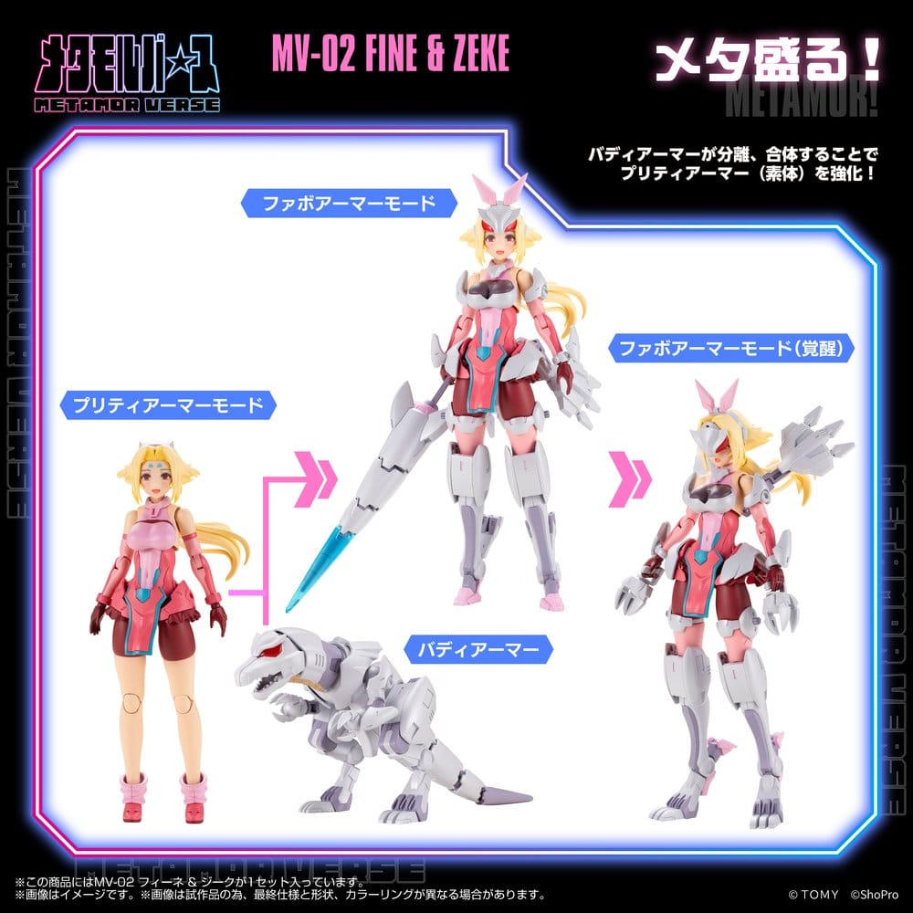 Zoids Maqueta Plastic Model Kit 1/10 MV-02 Fine & Zeke 18 cm