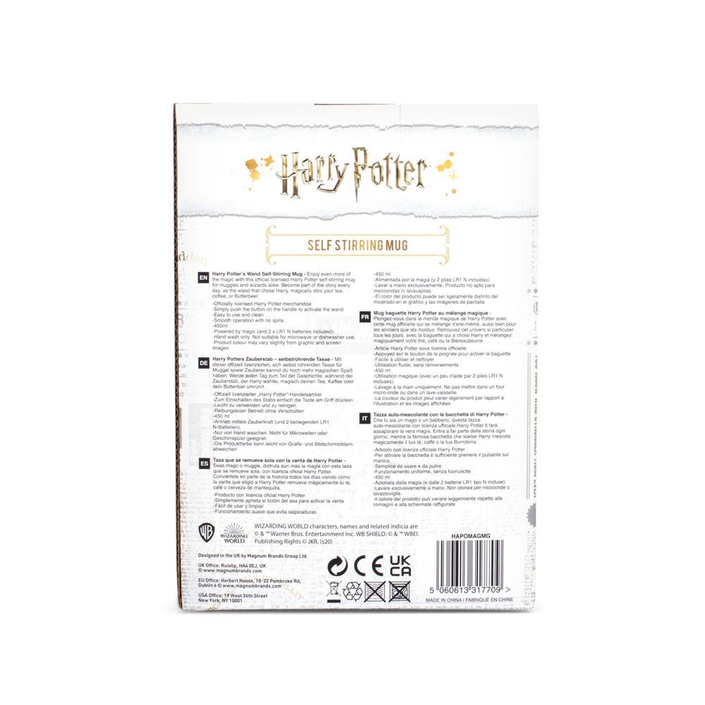 Harry Potter Taza que se remueve sola con la varita de Harry Potter
