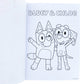 Bluey Libro de colorear A4 & Set de Pegatinas