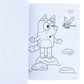 Bluey Libro de colorear A4 & Set de Pegatinas