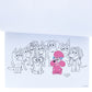 Bluey Libro de colorear A4 & Set de Pegatinas