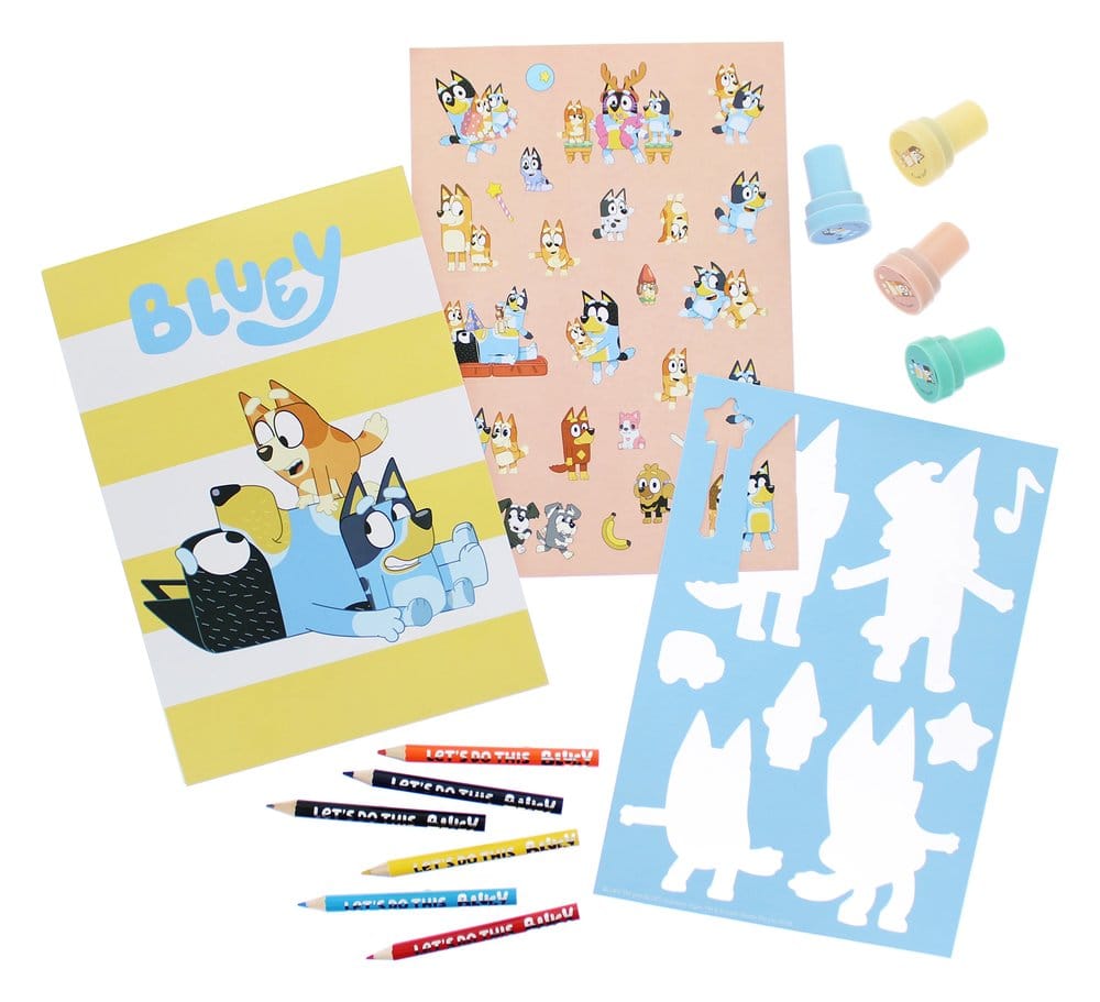 Bluey Set de colorear creativo de 14 piezas