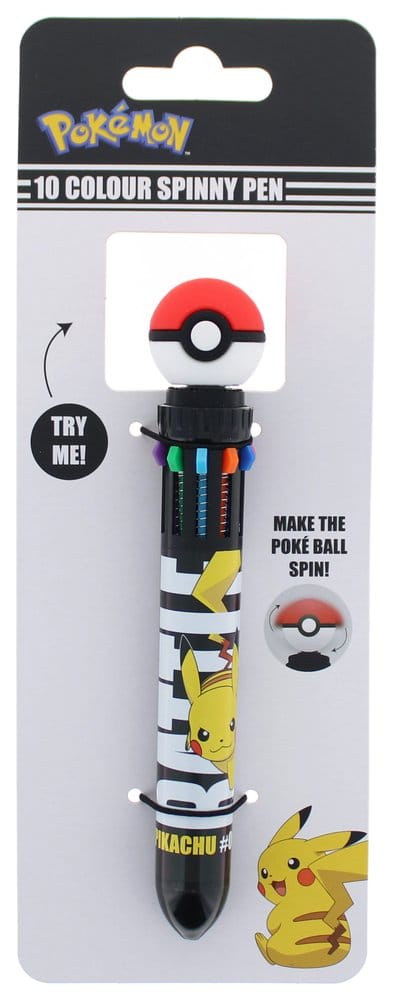 Pokémon Bolígrafo Multicolor Spinny Pokéball