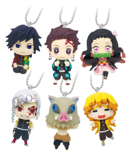 Demon Slayer: Kimetsu no Yaiba Llaveros Swing Danglers 3 cm Mystery Capsule Expositor (12)