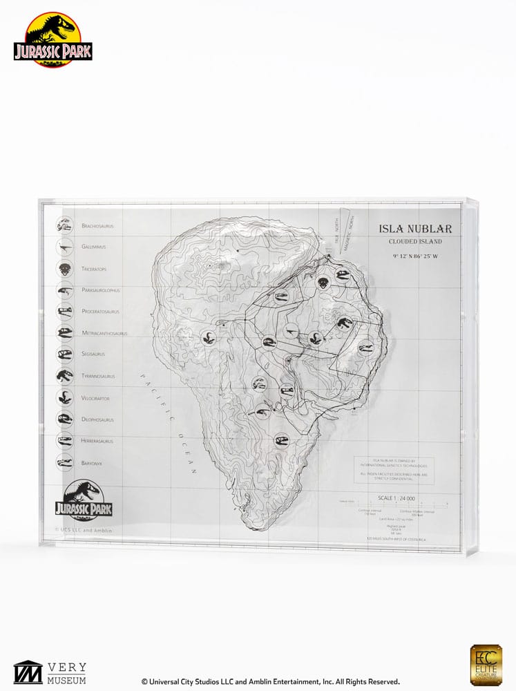 Jurassic Park Mapa topográfico Isla Nublar - Z POP Toys