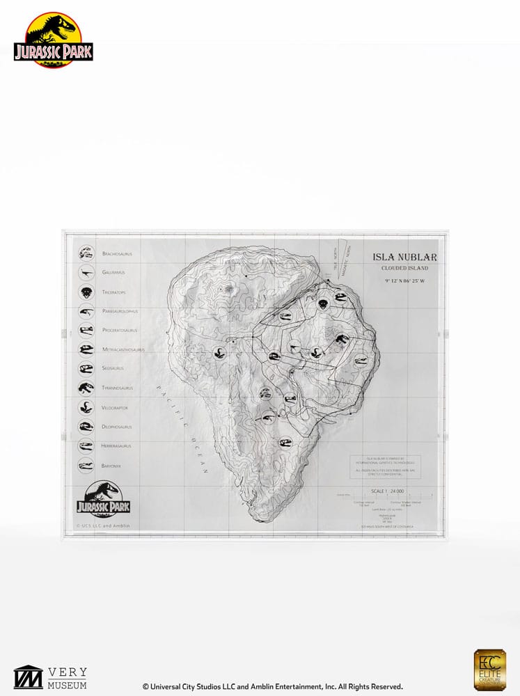 Jurassic Park Mapa topográfico Isla Nublar - Z POP Toys