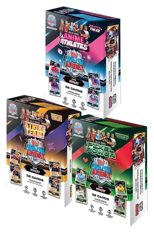 UEFA Club Competition Match Attax 2026/27 Cartas Coleccionables Age of Heroes Mini Tin