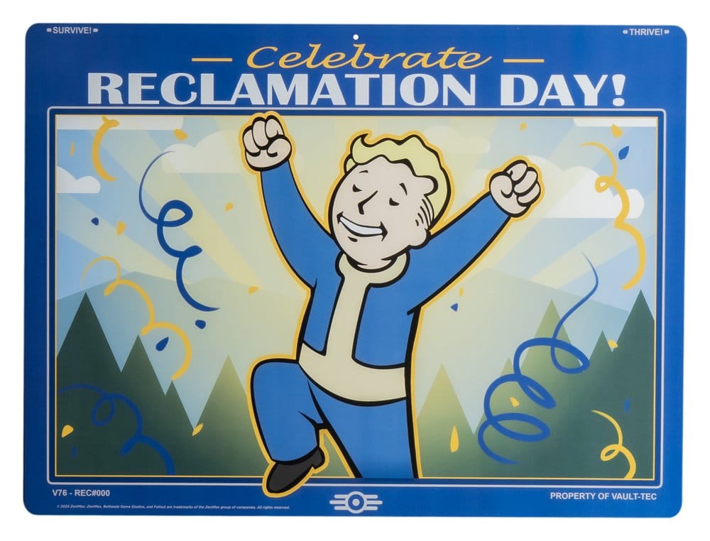 Fallout cartel de metal Reclamation Day