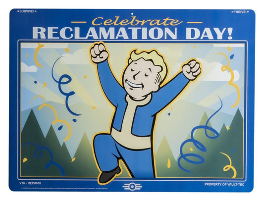 Fallout cartel de metal Reclamation Day