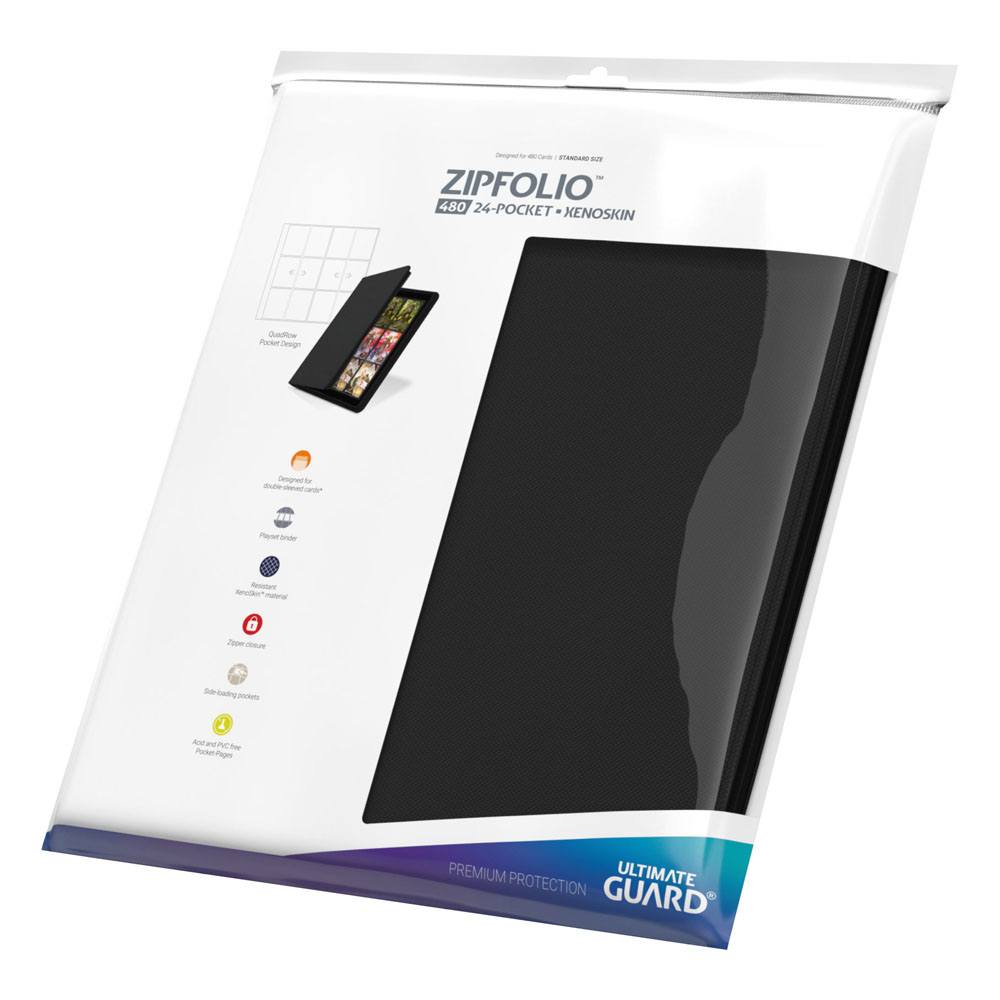 Ultimate Guard Zipfolio 480 - 24-Pocket XenoSkin (Quadrow) - Negro