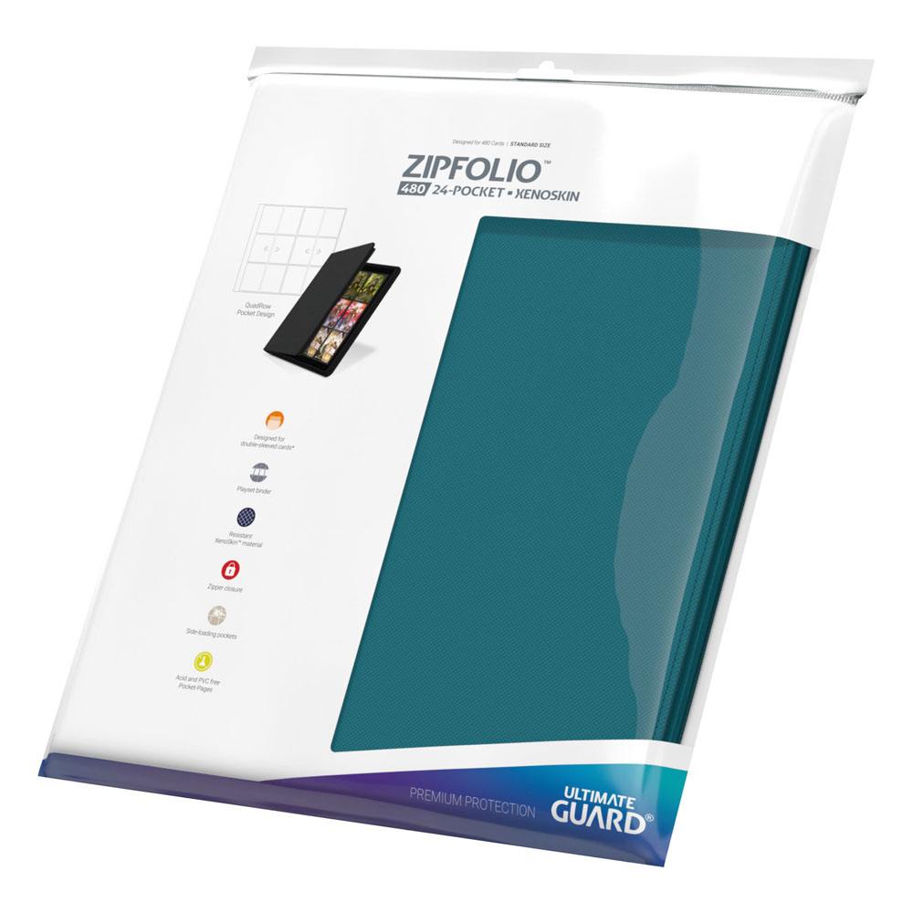 Ultimate Guard Zipfolio 480 - 24-Pocket XenoSkin (Quadrow) - Gasolina Azul