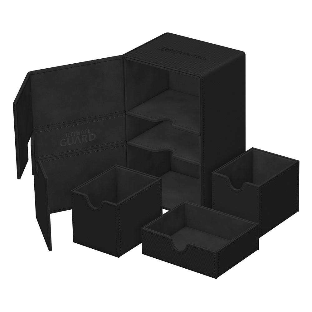 Ultimate Guard Twin Flip`n`Tray 160+ XenoSkin Monocolor Negro