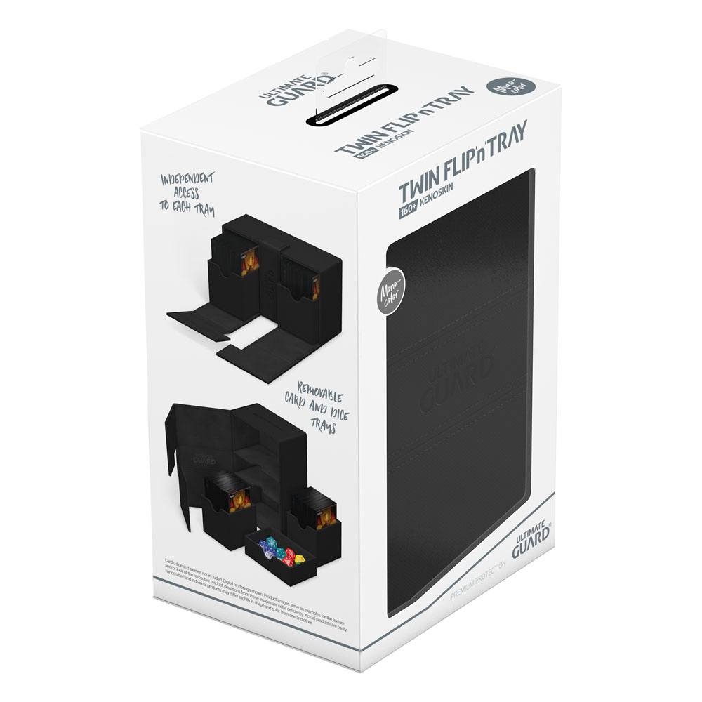 Ultimate Guard Twin Flip`n`Tray 160+ XenoSkin Monocolor Negro