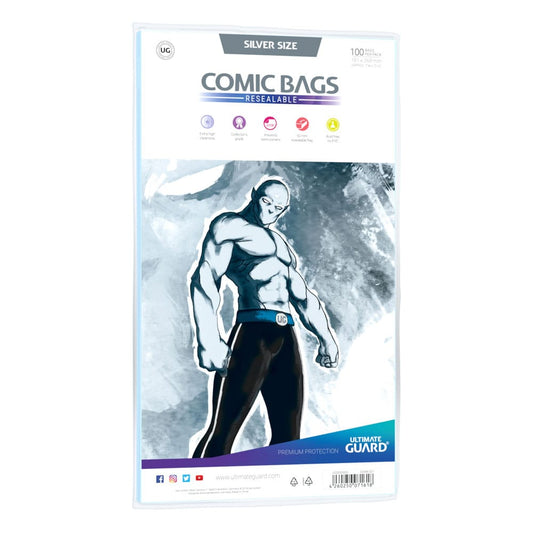 Ultimate Guard Comic Bags Bolsas con cierre reutilizable de Comics Silver Size (100) - Z POP Toys