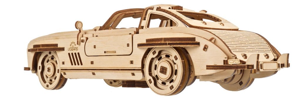 Ugears Puzzle de madera 3D Cupé Deportivo con Puertas de Ala de Gaviota