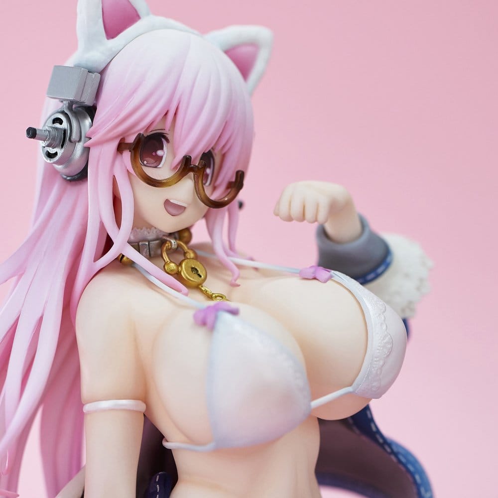 Super Sonico Figura PVC White Cat Ver. (Reissue) 27 cm
