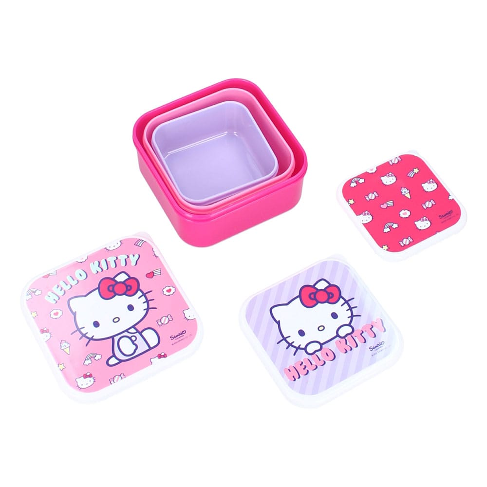 Sanrio Pack de 3 Fiambreras Hello Kitty Fresh Bites