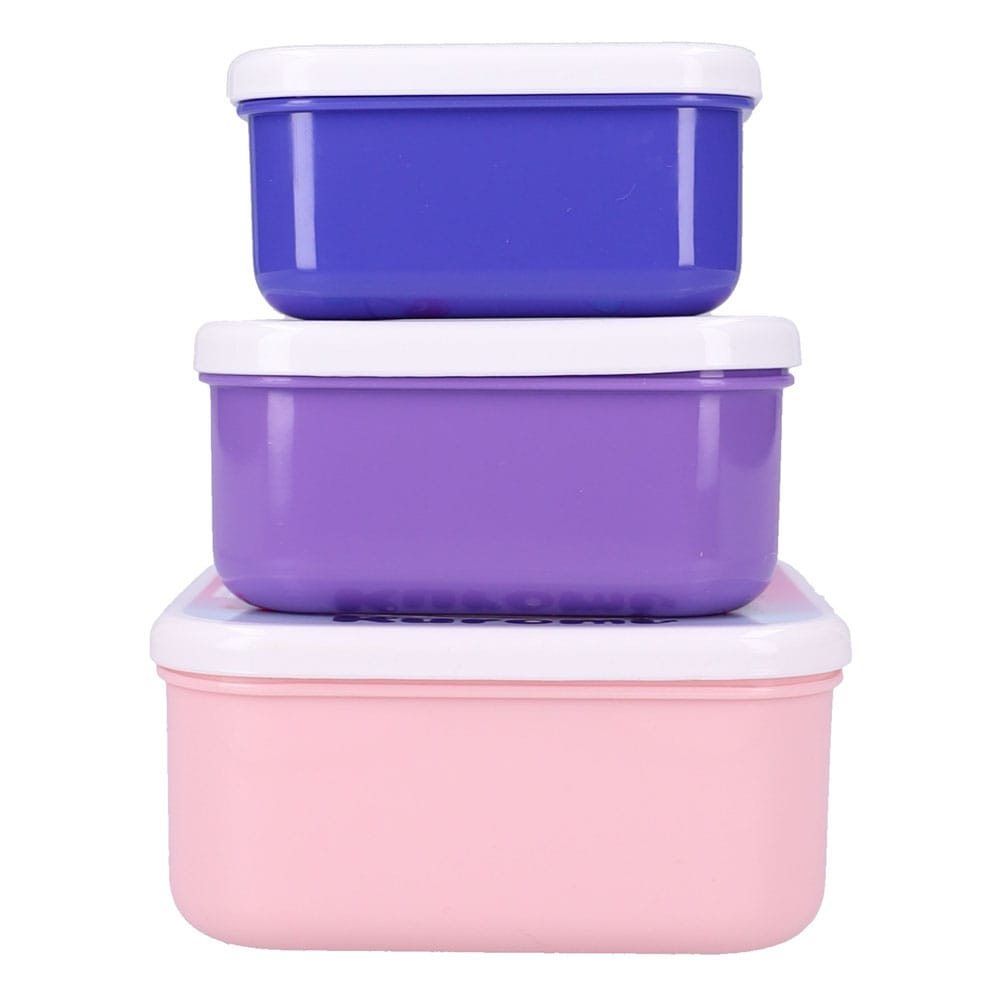 Sanrio Pack de 3 Fiambreras Kuromi Fresh Bites