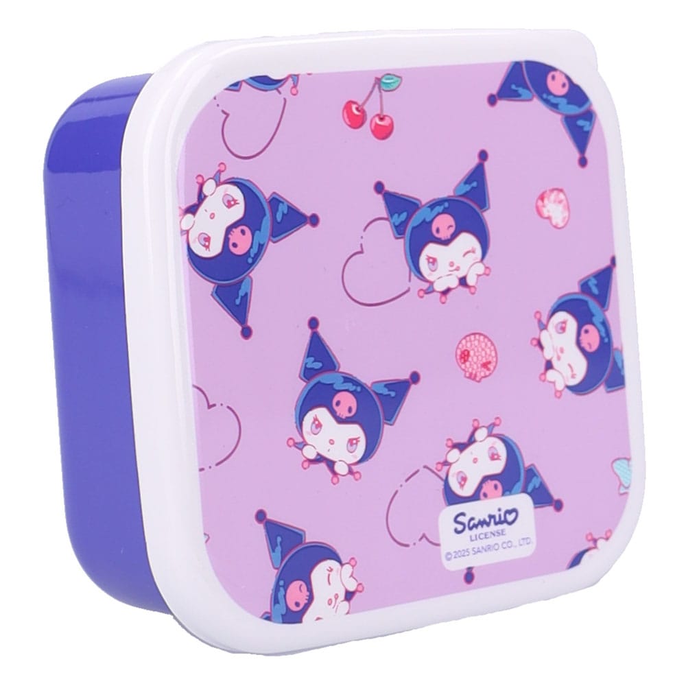 Sanrio Pack de 3 Fiambreras Kuromi Fresh Bites