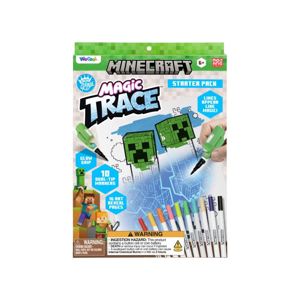 Minecraft Bolígrafos con tinta invisible Magic Trace Starter pack and refills