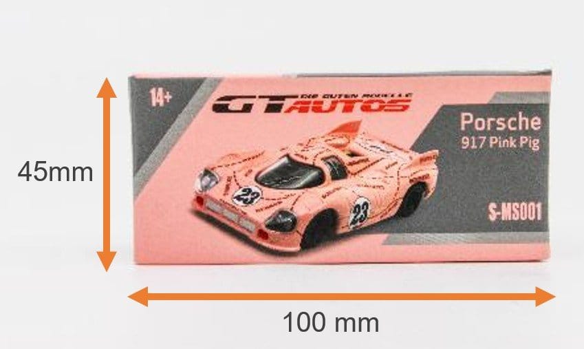 Porsche 1/64 Modelo Diecast 917/20 Pink Pig 7 cm