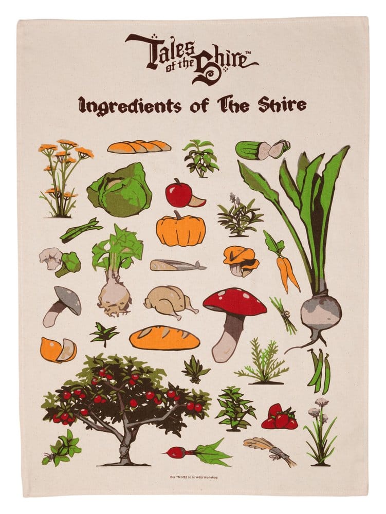 El Señor de los Anillos Paños de cocina Ingredients of The Shire (Tales of the Shire (2025)) 69 cm